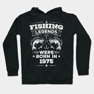 Fishing Legends Born 1975 Gift 45 Year Old Men 45th Birthday T-Shirt Hoodie